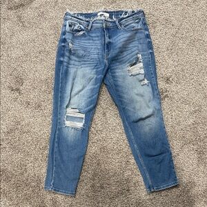 KanCan Women's Skinny Jeans in Distressed Blue